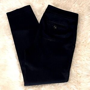 Talbots Chatham Dark Black High Rise Side Zip Ankle Pants